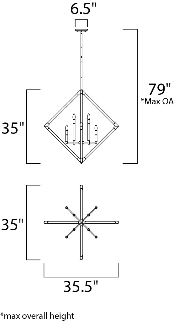 Lucent 8-Light Pendant Polished Nickel by Maxim Lighting