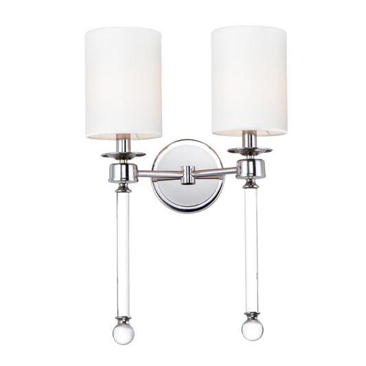 Lucent 2-Light Wall Sconce Polished Nickel by Maxim Lighting
