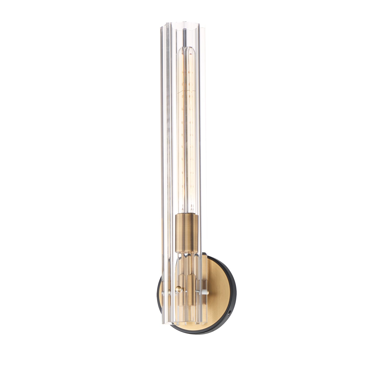 Flambeau Wall Sconce Black/Antique Brass by Maxim Lighting