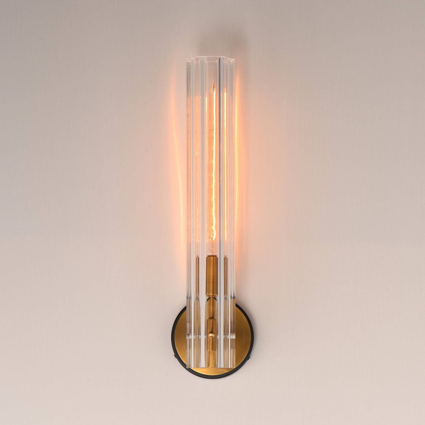 Flambeau Wall Sconce Black/Antique Brass by Maxim Lighting