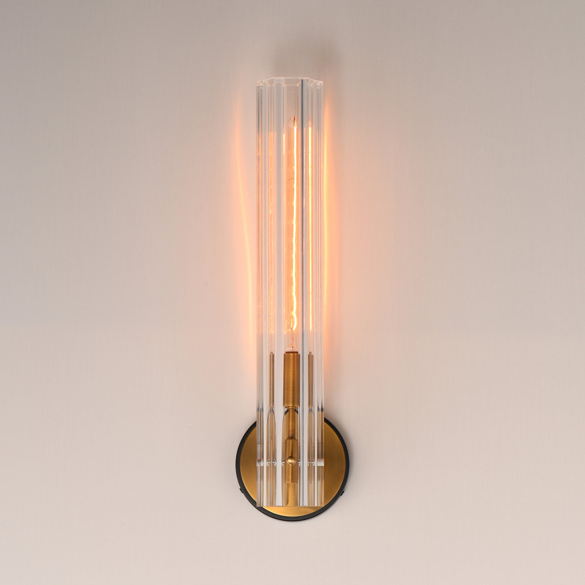 Flambeau Wall Sconce Black/Antique Brass by Maxim Lighting