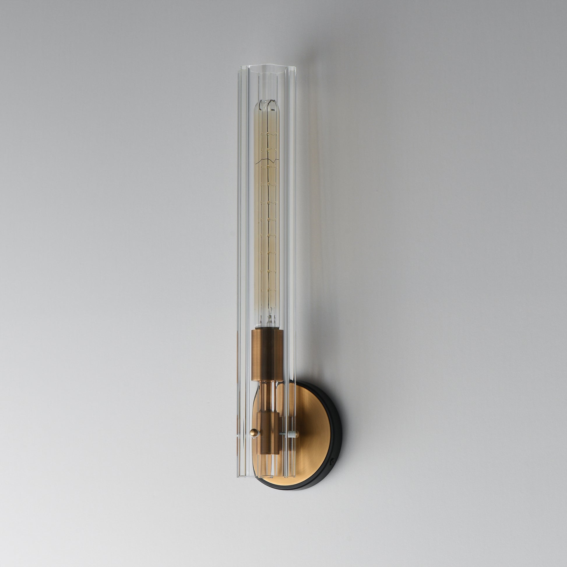 Flambeau Wall Sconce Black/Antique Brass by Maxim Lighting