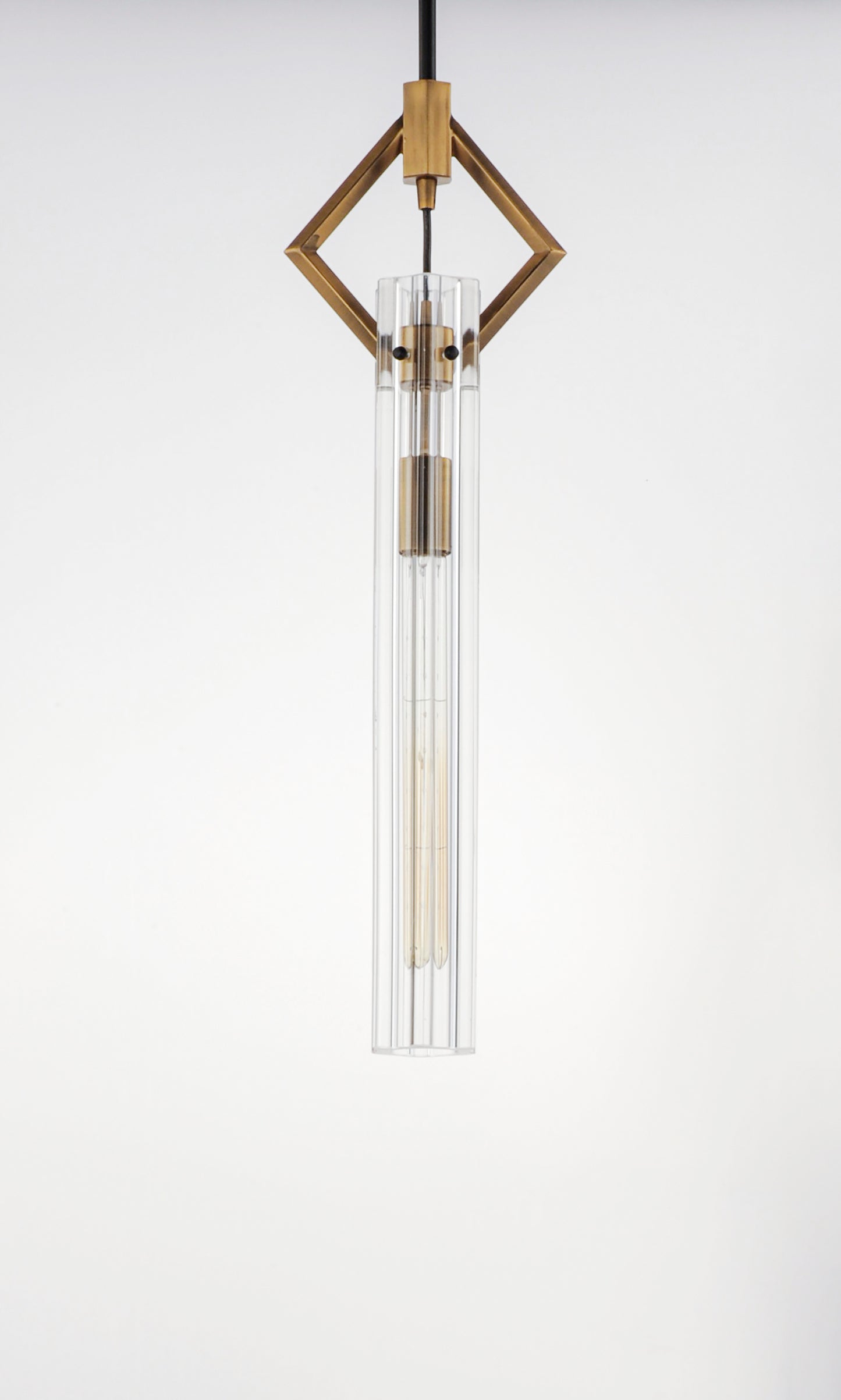 Flambeau Mini Pendant Black/Antique Brass by Maxim Lighting