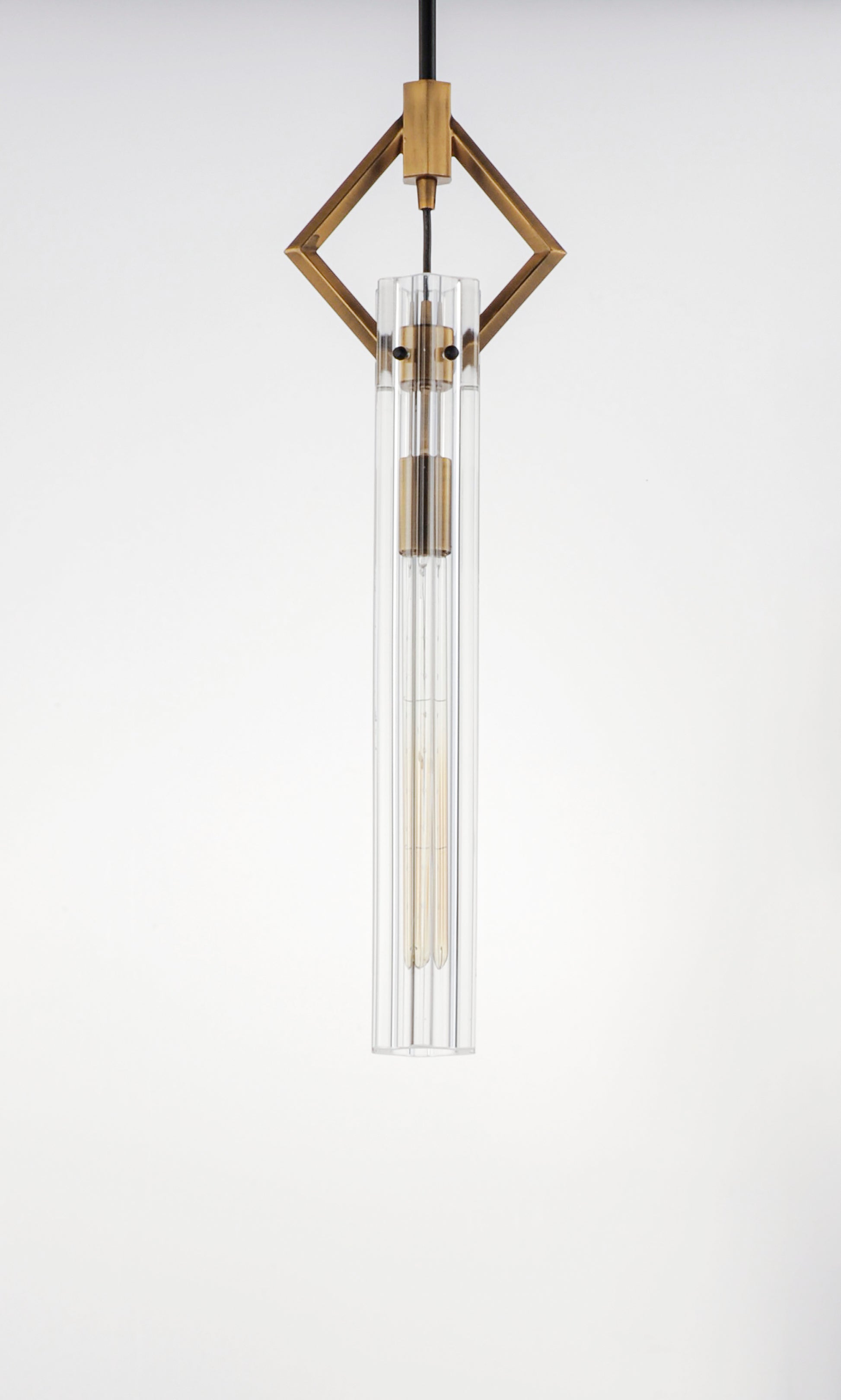 Flambeau Mini Pendant Black/Antique Brass by Maxim Lighting