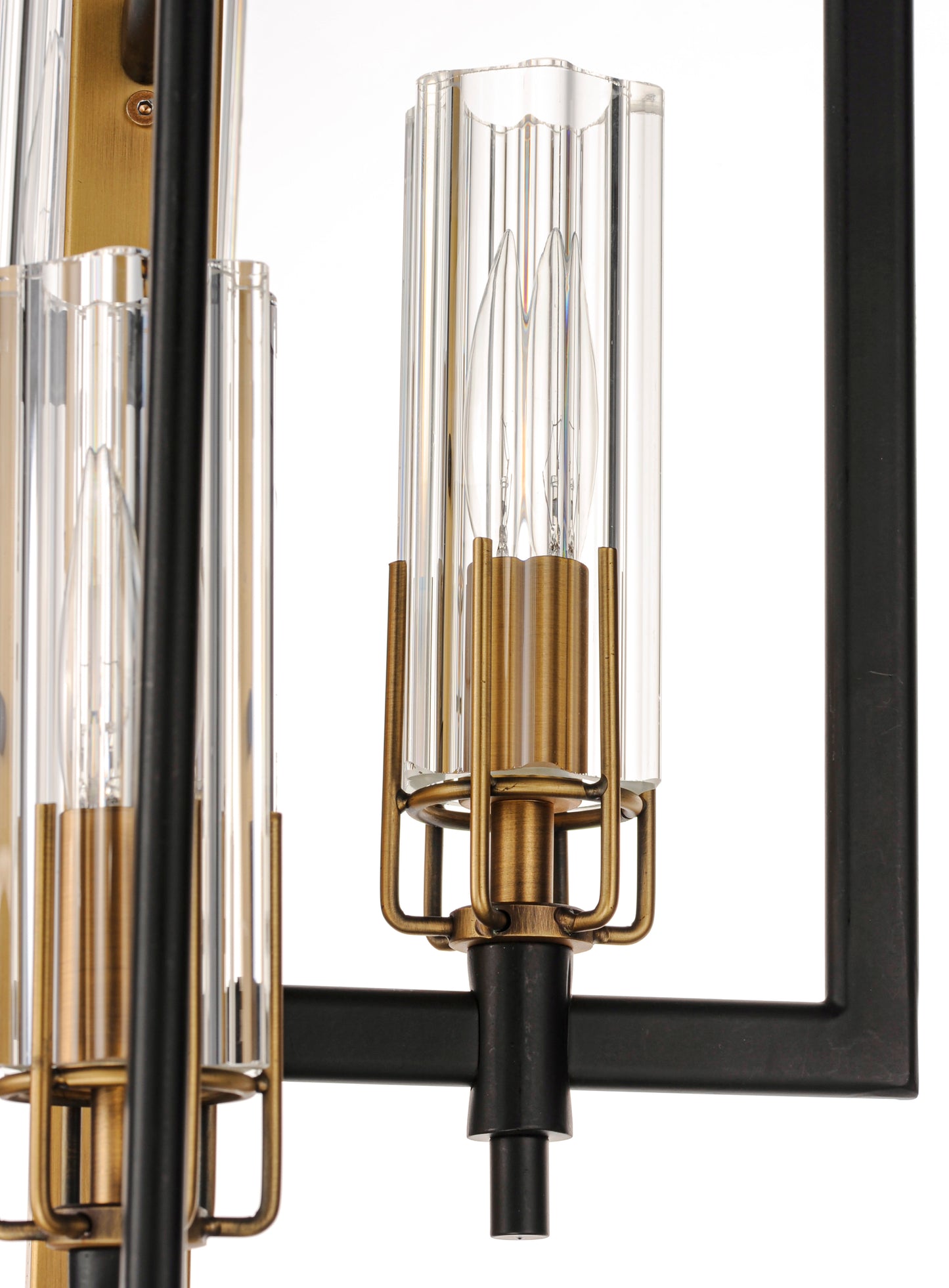 Flambeau 6-Light Chandelier Black/Antique Brass by Maxim Lighting