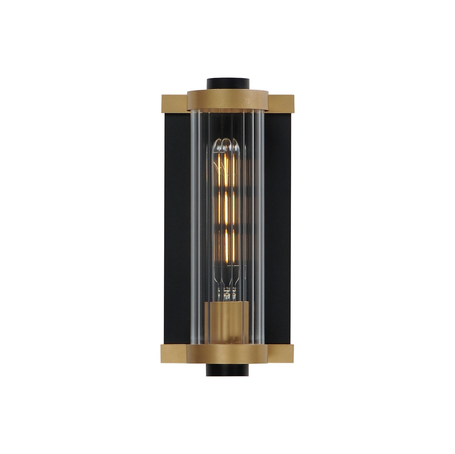 Opulent Outdoor Wall Sconce Black/Antique Brass by Maxim Lighting