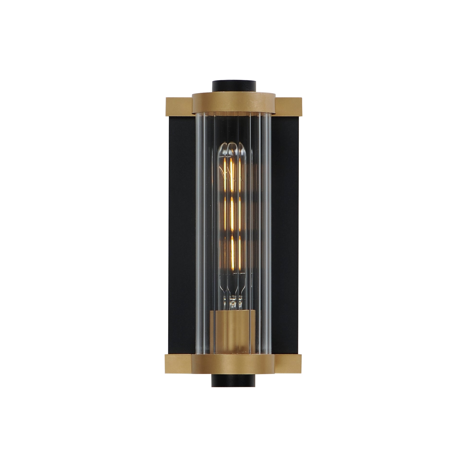 Opulent Outdoor Wall Sconce Black/Antique Brass by Maxim Lighting