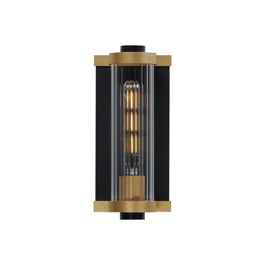 Opulent Outdoor Wall Sconce Black/Antique Brass by Maxim Lighting