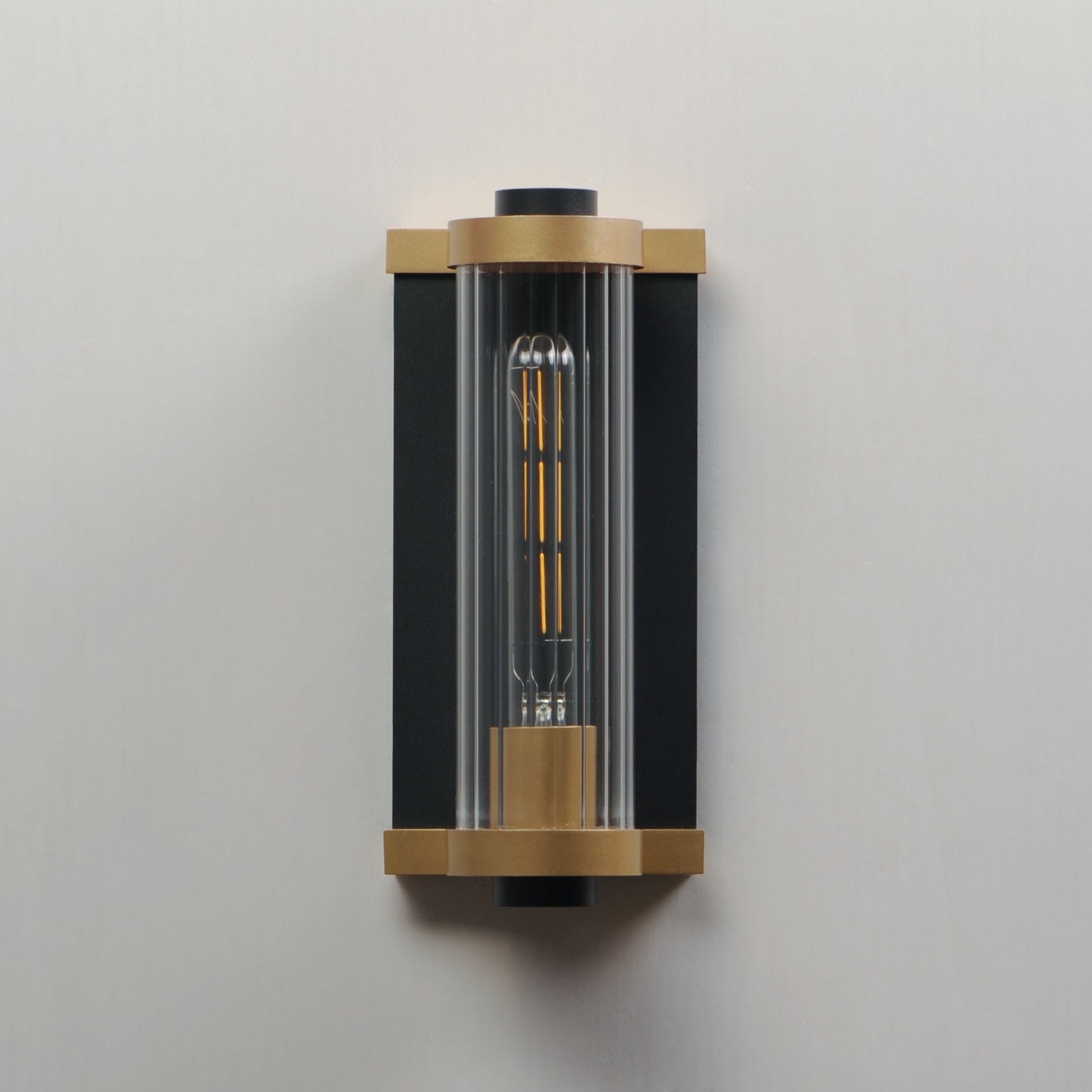 Opulent Outdoor Wall Sconce Black/Antique Brass by Maxim Lighting