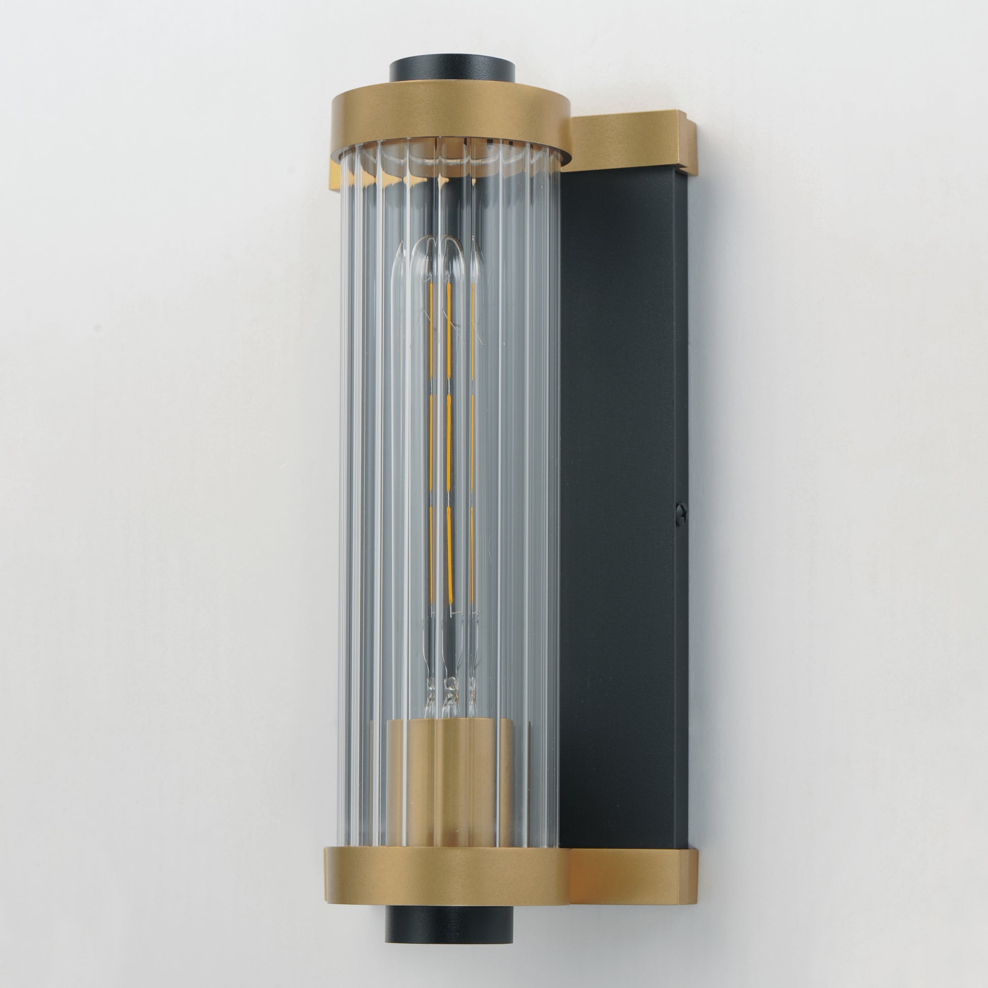 Opulent Outdoor Wall Sconce Black/Antique Brass by Maxim Lighting