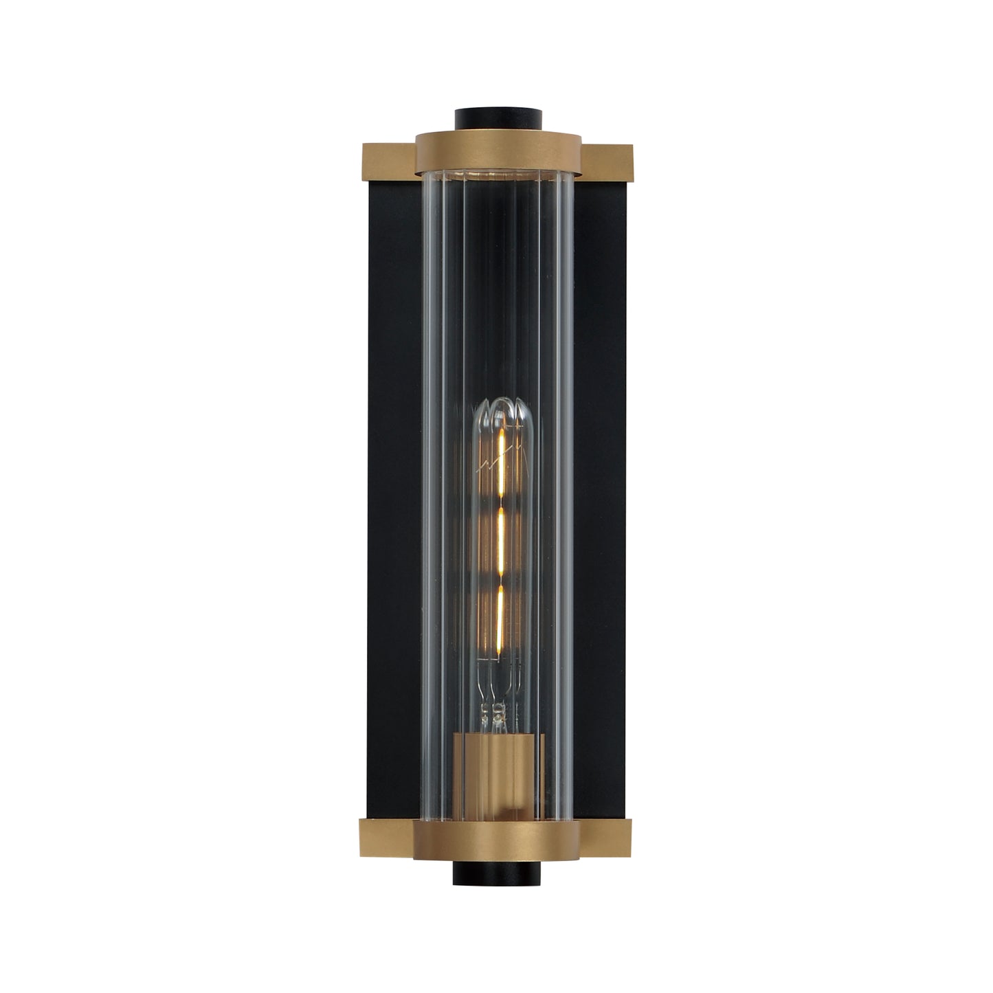 Opulent Outdoor Wall Sconce Black/Antique Brass by Maxim Lighting