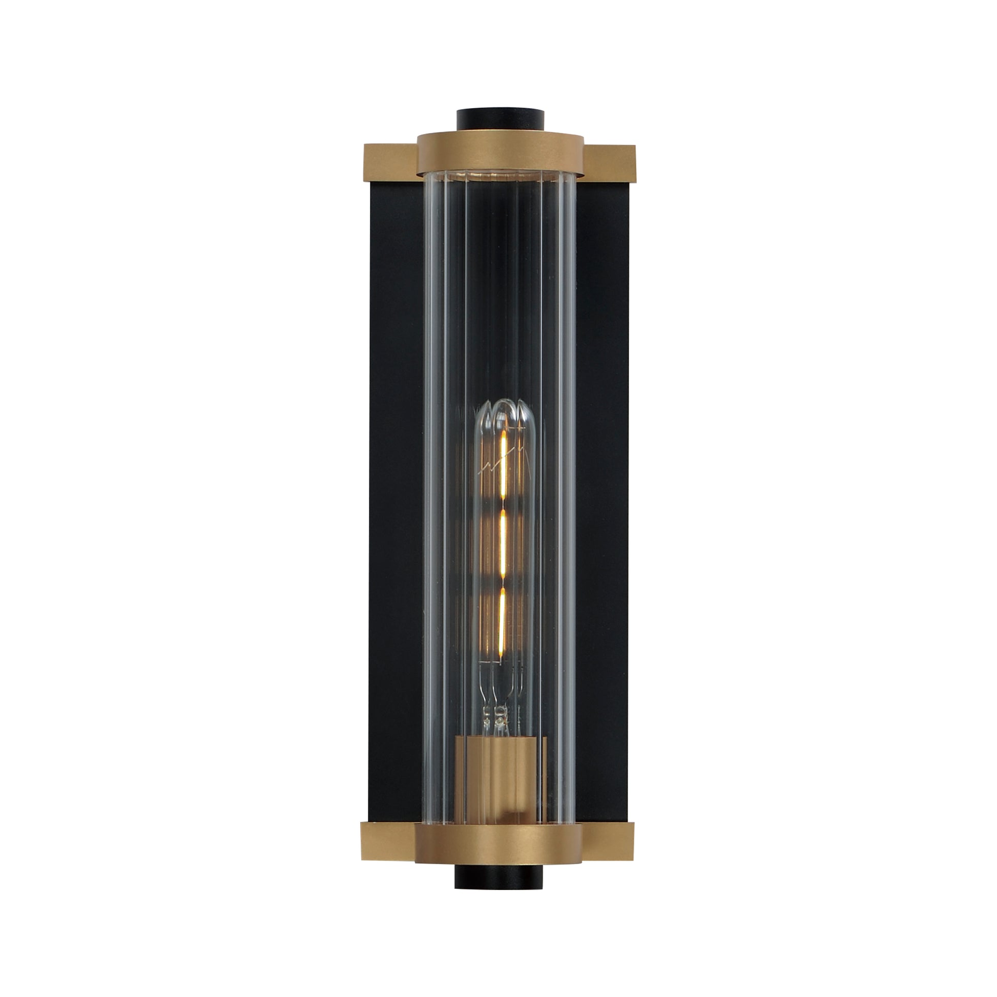 Opulent Outdoor Wall Sconce Black/Antique Brass by Maxim Lighting