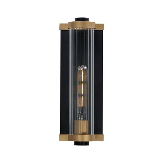 Opulent Outdoor Wall Sconce Black/Antique Brass by Maxim Lighting