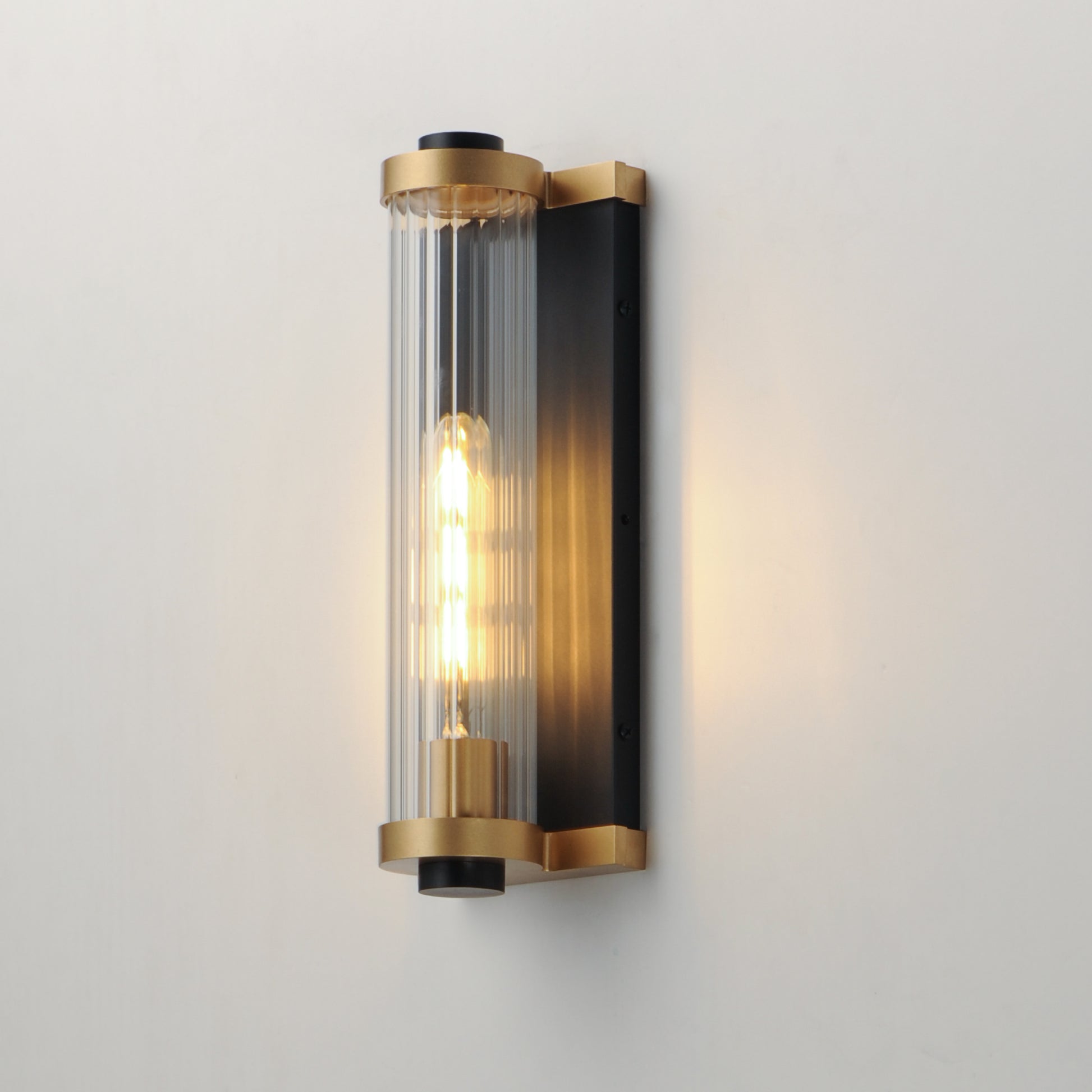 Opulent Outdoor Wall Sconce Black/Antique Brass by Maxim Lighting