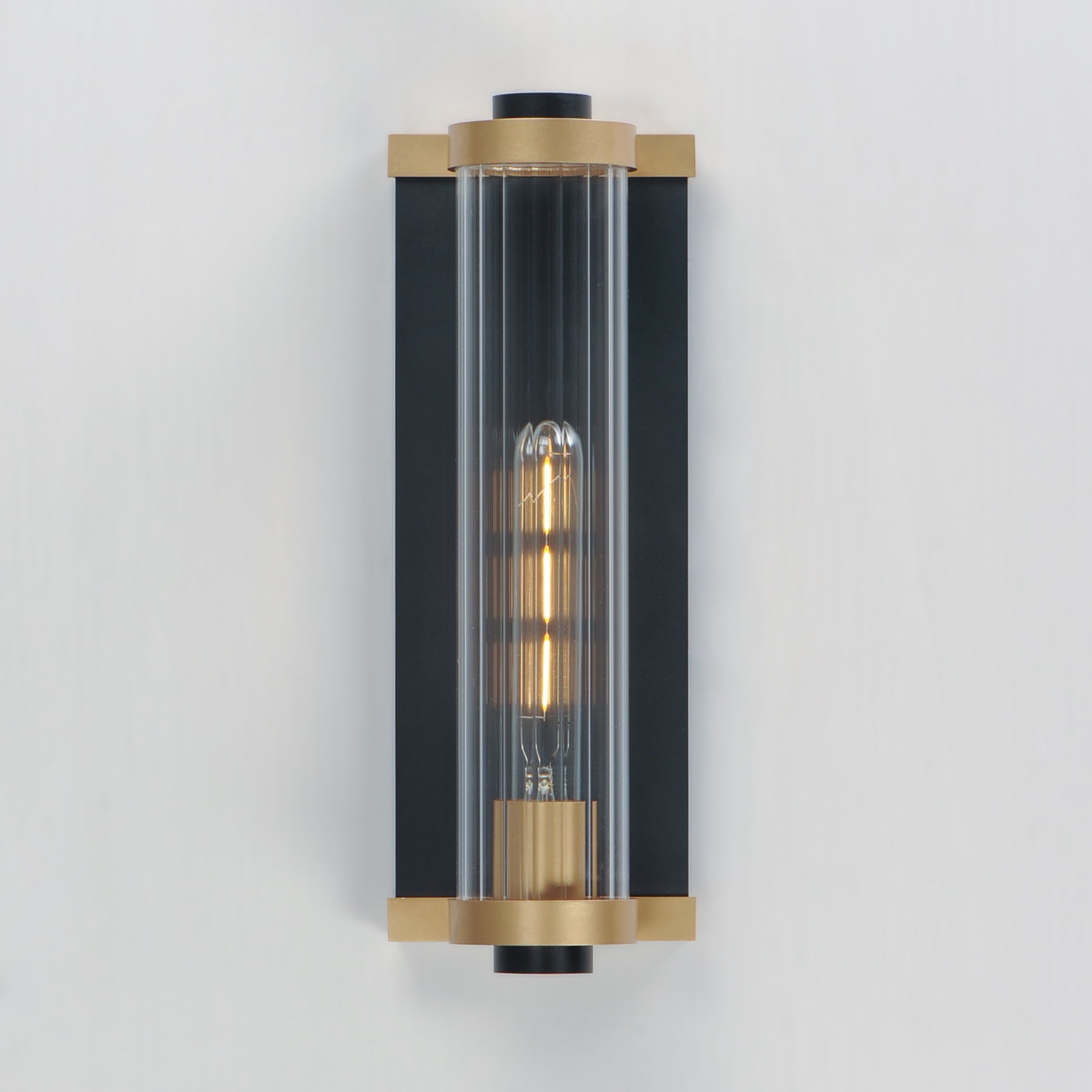 Opulent Outdoor Wall Sconce Black/Antique Brass by Maxim Lighting