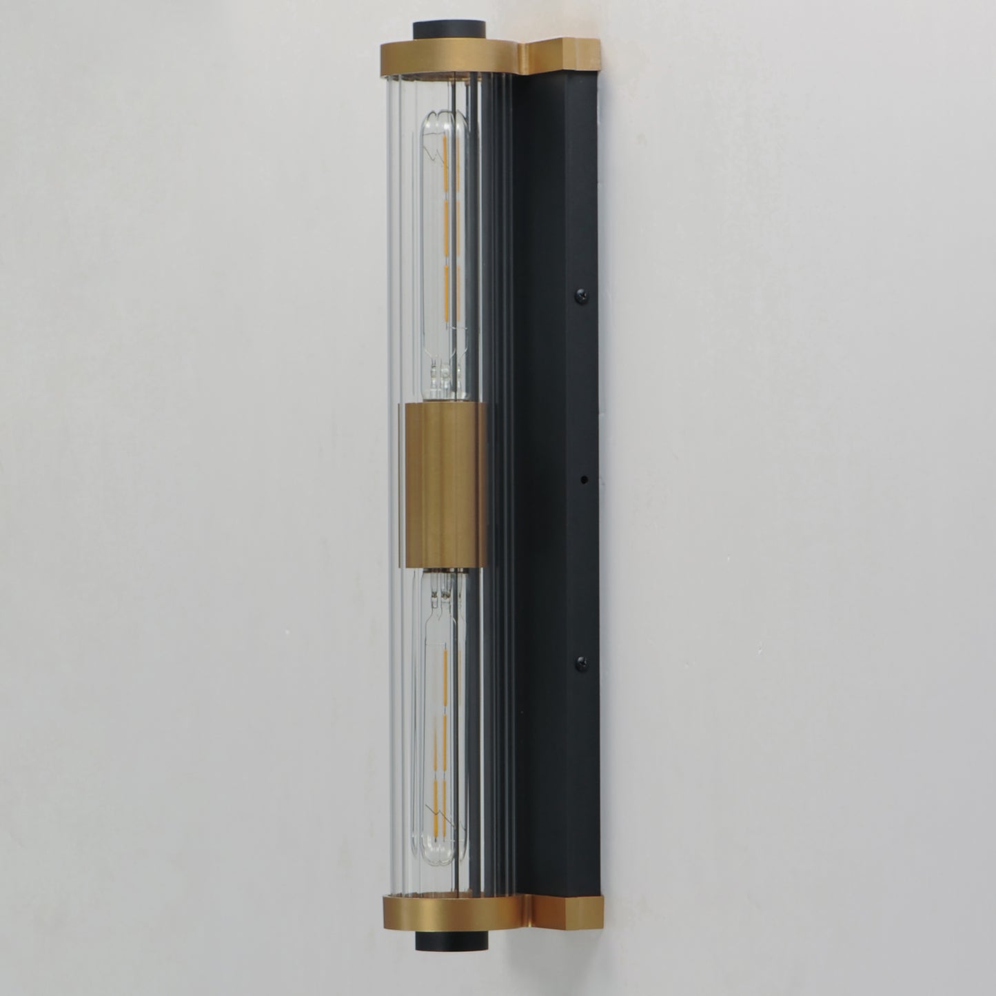 Opulent 2-Light 20" Outdoor Wall Sconce Black/Antique Brass by Maxim Lighting