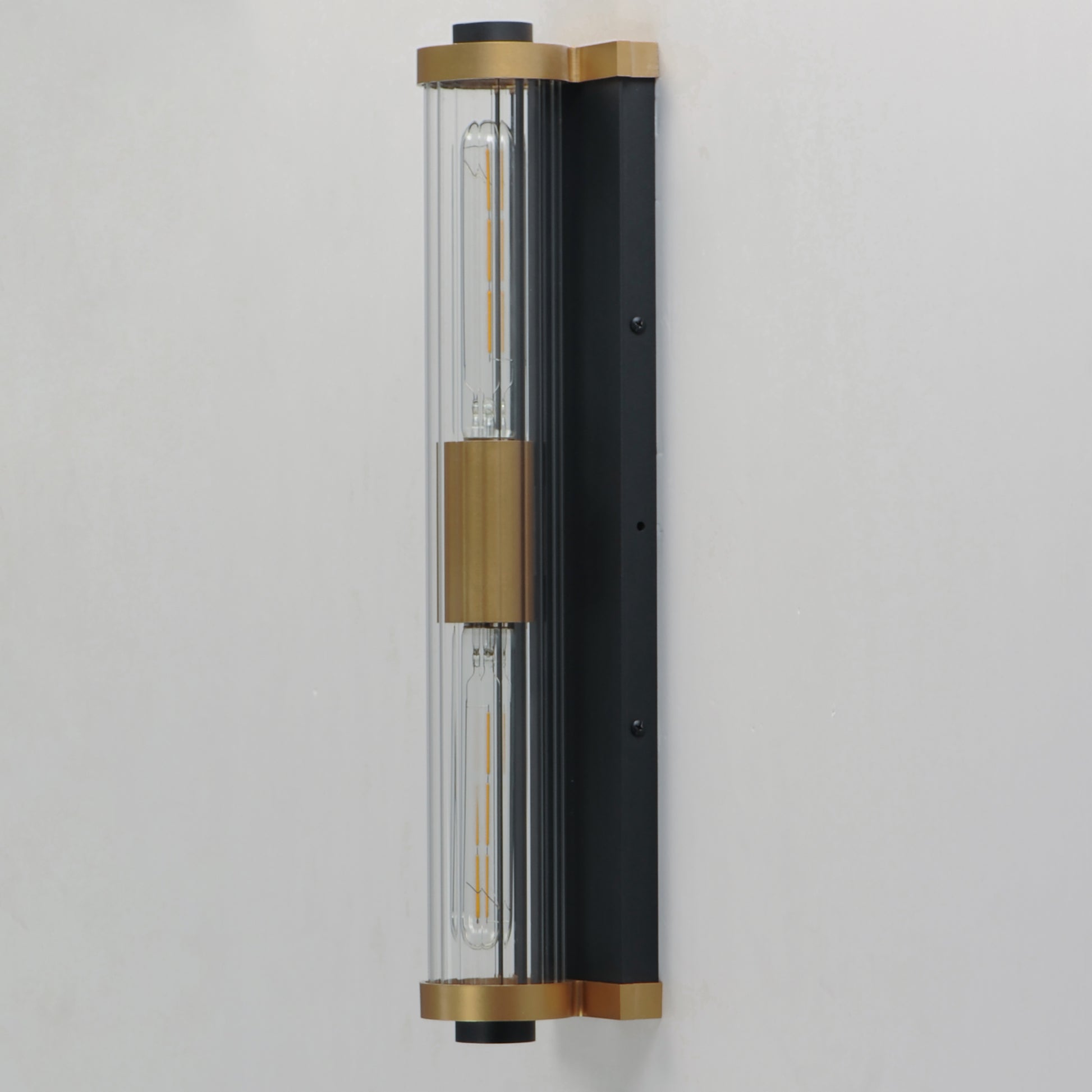 Opulent 2-Light 20" Outdoor Wall Sconce Black/Antique Brass by Maxim Lighting