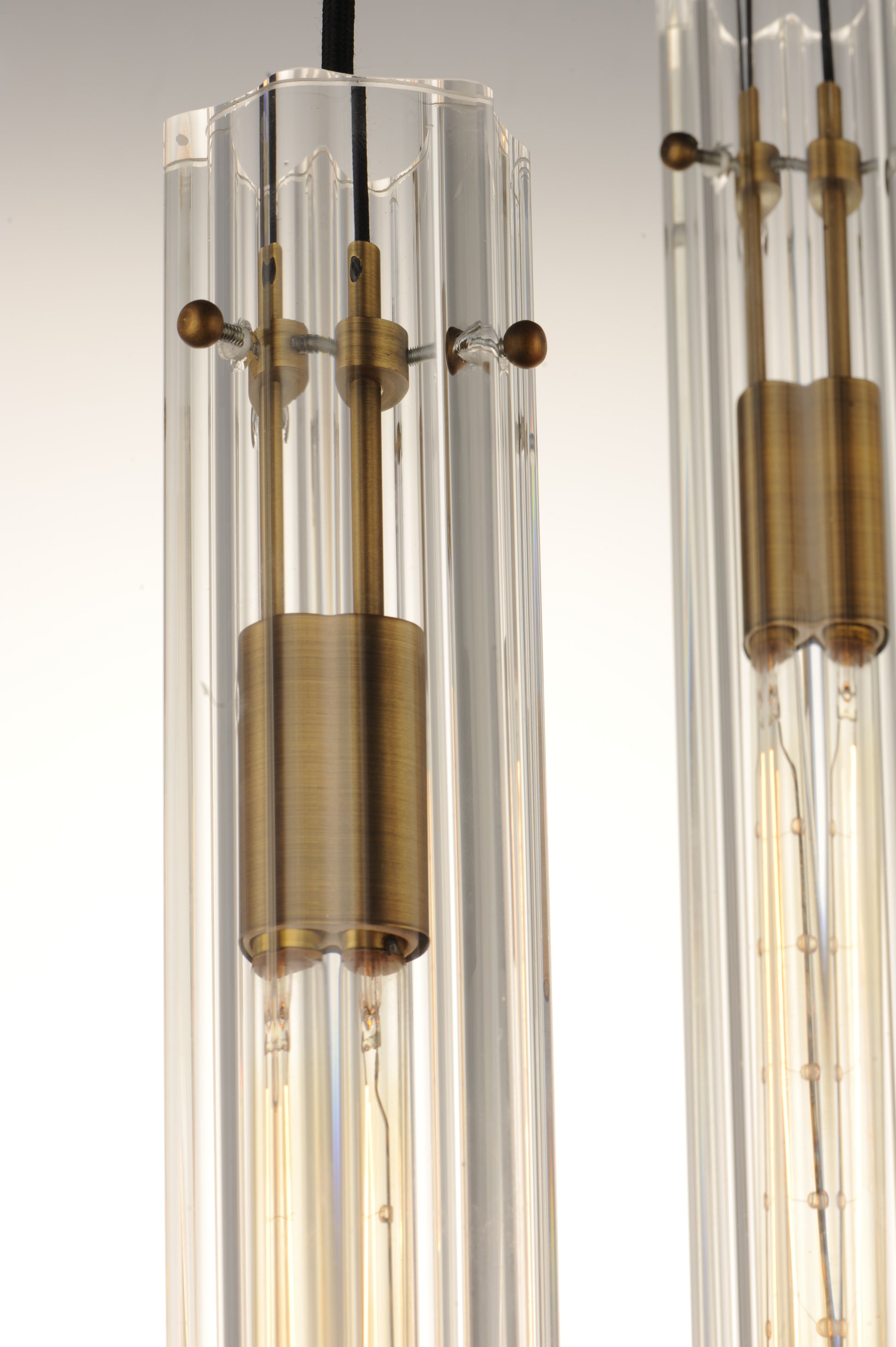 Flambeau 3-Light Pendant Black/Antique Brass by Maxim Lighting