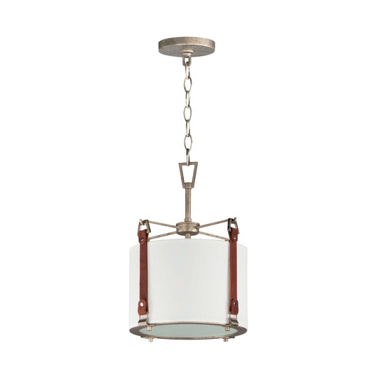 Sausalito Medium Pendant Weathered Zinc/Brown Suede by Maxim Lighting