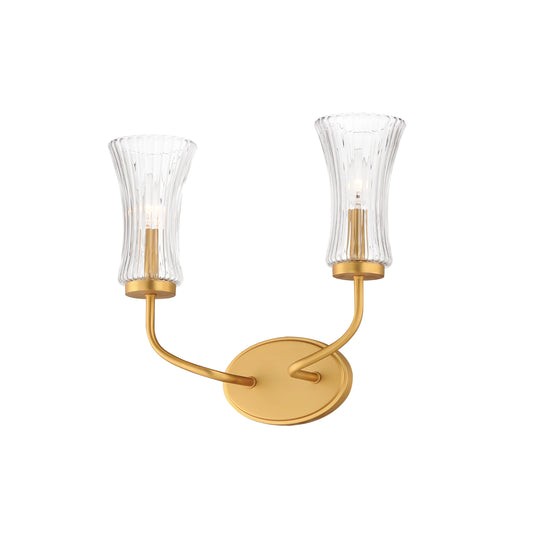 Camelot 2-Light Sconce Natural Aged Brass by Maxim Lighting
