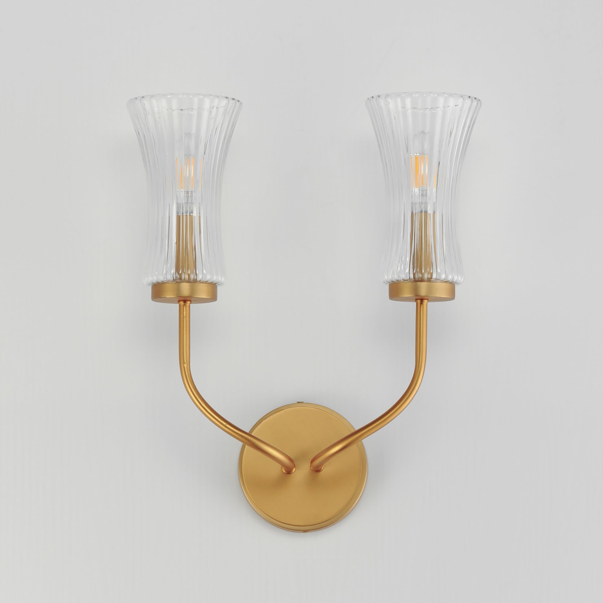 Camelot 2-Light Sconce Natural Aged Brass by Maxim Lighting