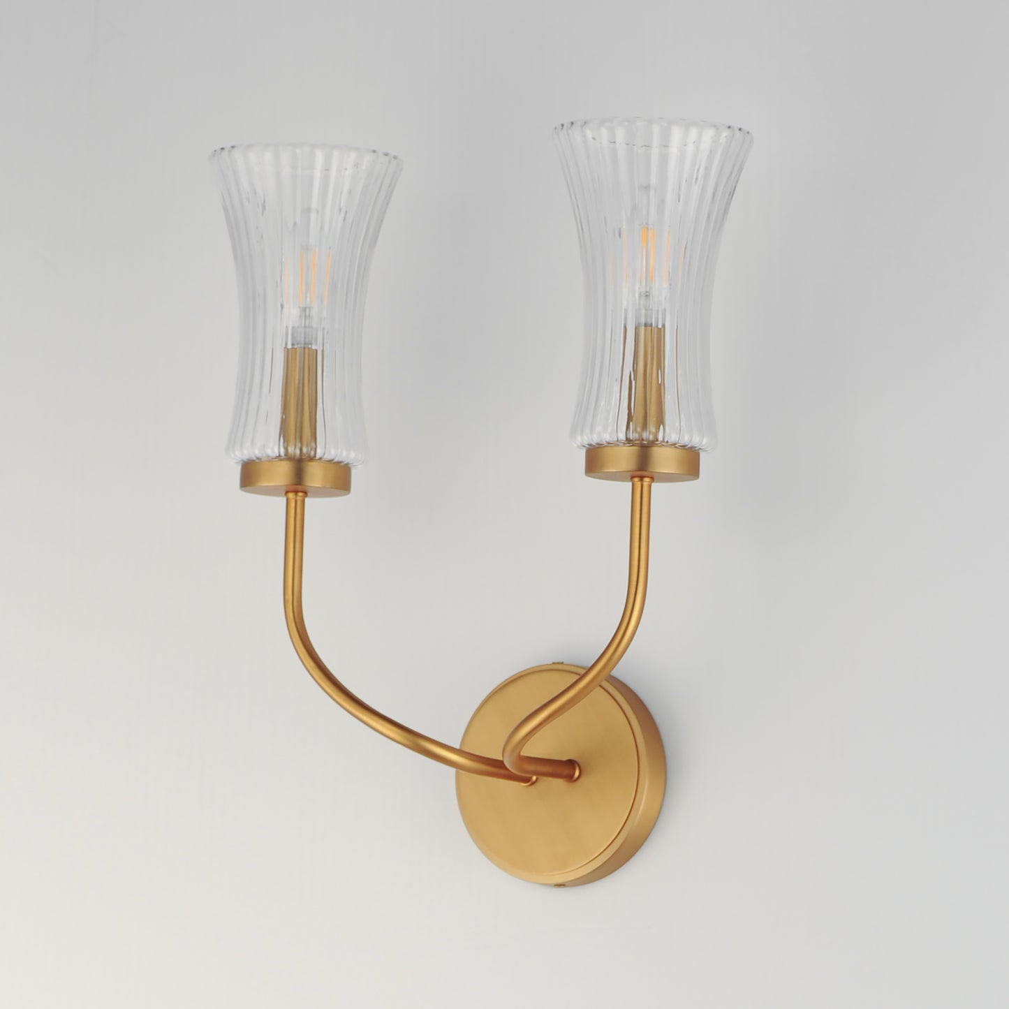 Camelot 2-Light Sconce Natural Aged Brass by Maxim Lighting