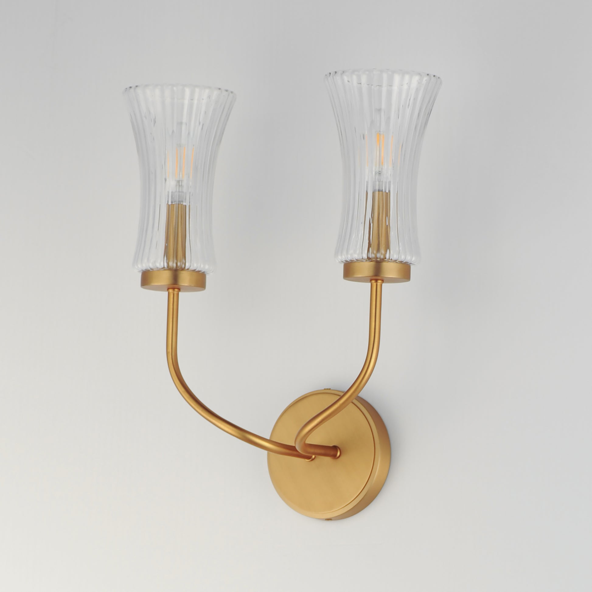 Camelot 2-Light Sconce Natural Aged Brass by Maxim Lighting