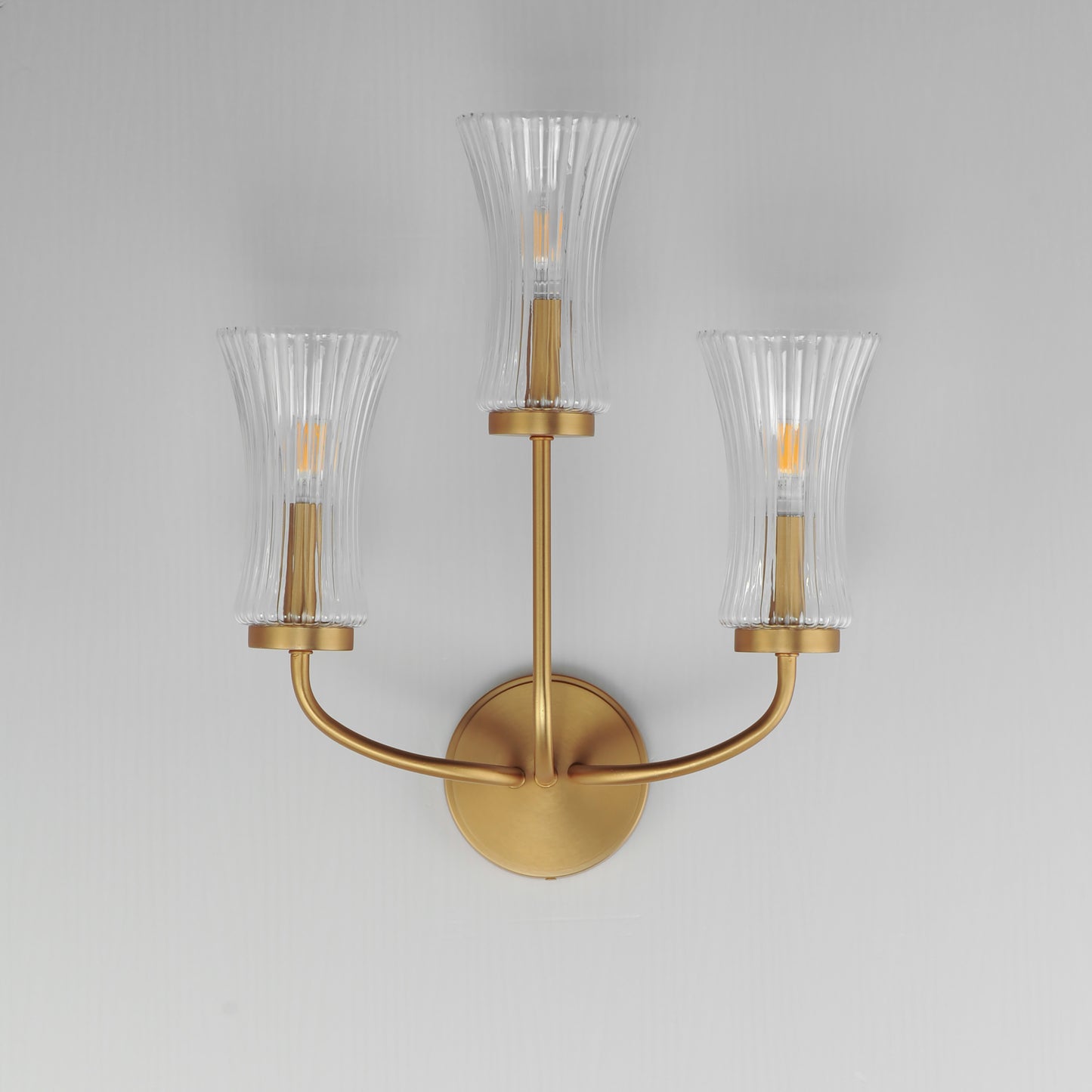 Camelot 3-Light Sconce Natural Aged Brass by Maxim Lighting