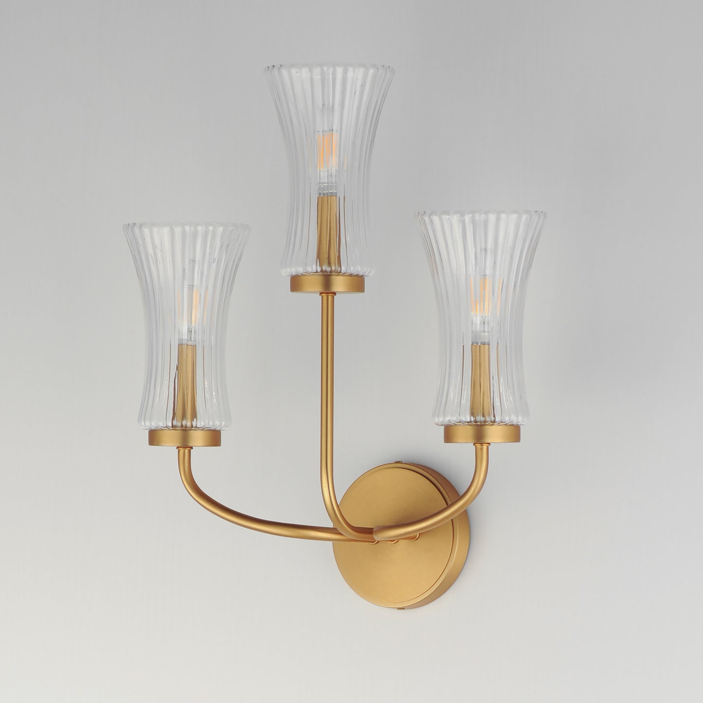 Camelot 3-Light Sconce Natural Aged Brass by Maxim Lighting