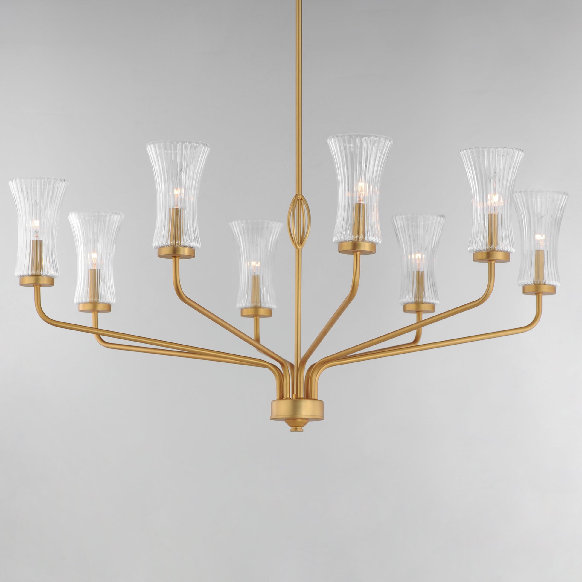 Camelot 8-Light Chandelier Natural Aged Brass by Maxim Lighting