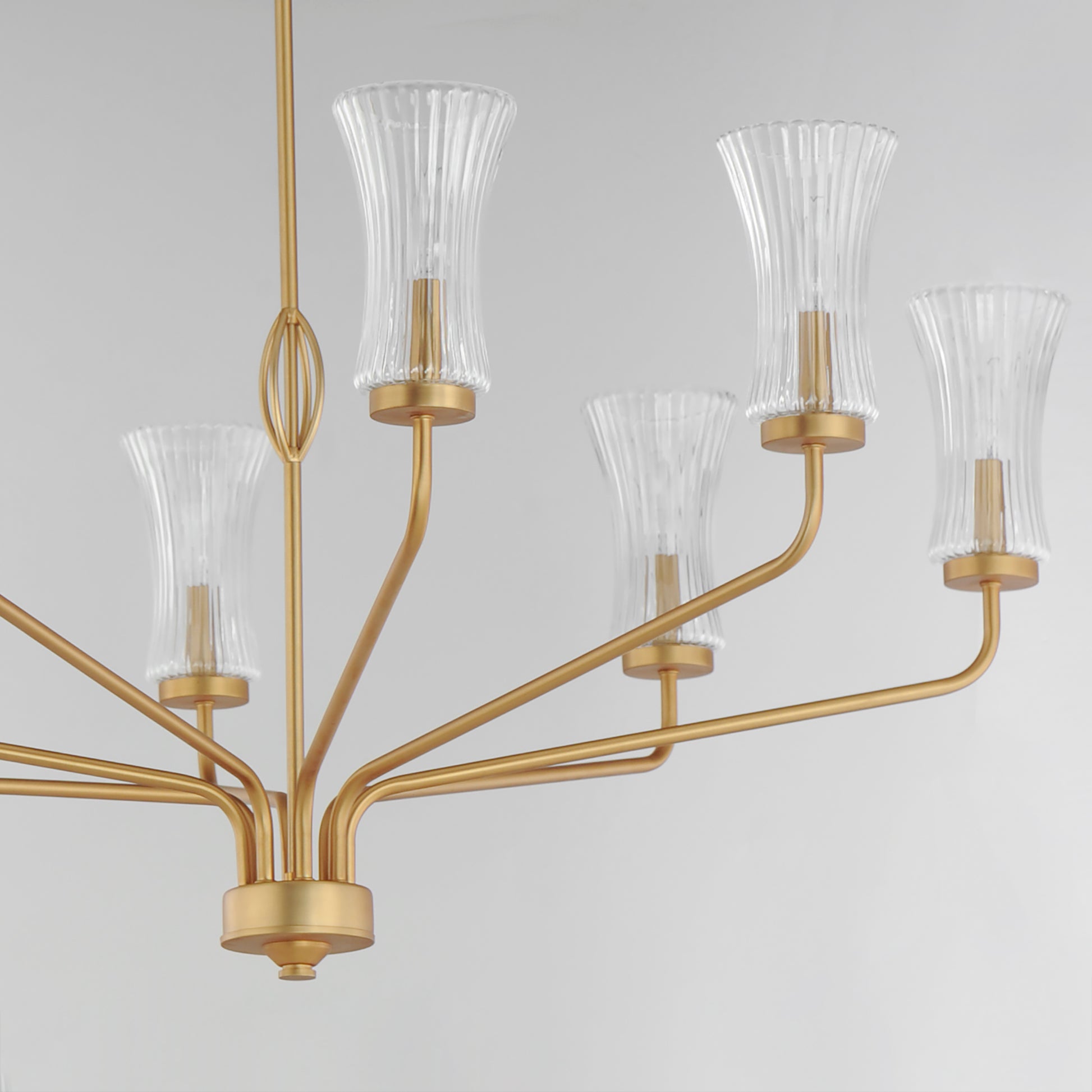 Camelot 8-Light Chandelier Natural Aged Brass by Maxim Lighting