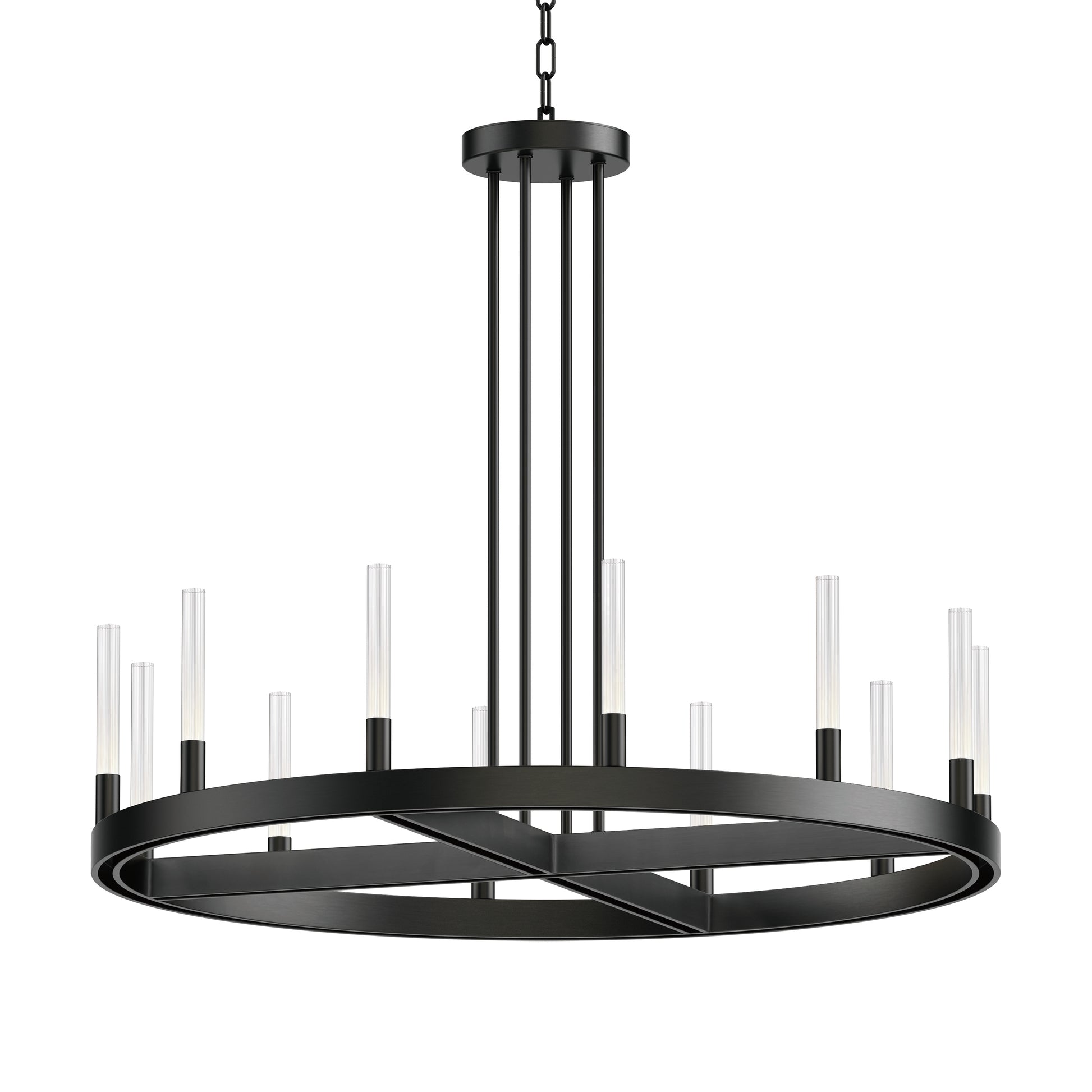 Ovation 12-Light LED Chandelier Black by Maxim Lighting
