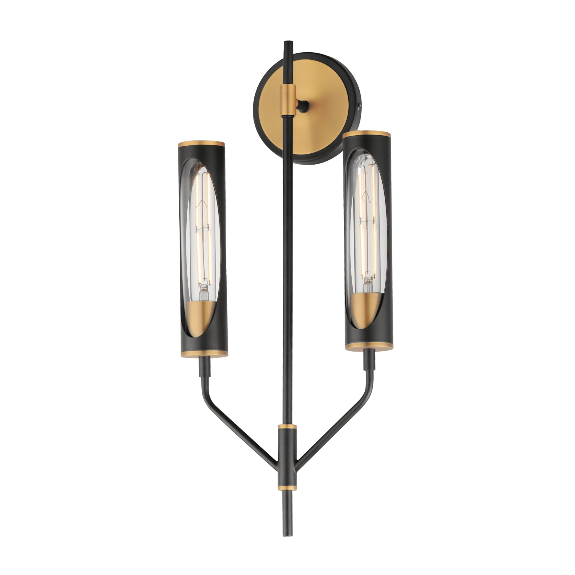 Regent 2-Light Wall Sconce Black/Antique Brass by Maxim Lighting