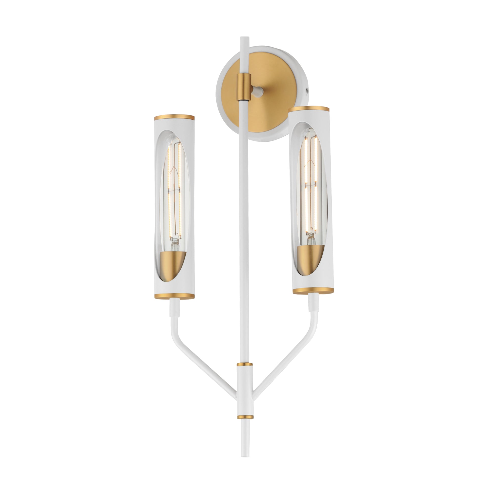 Regent 2-Light Wall Sconce Light French Gray/Natural Aged Brass by Maxim Lighting