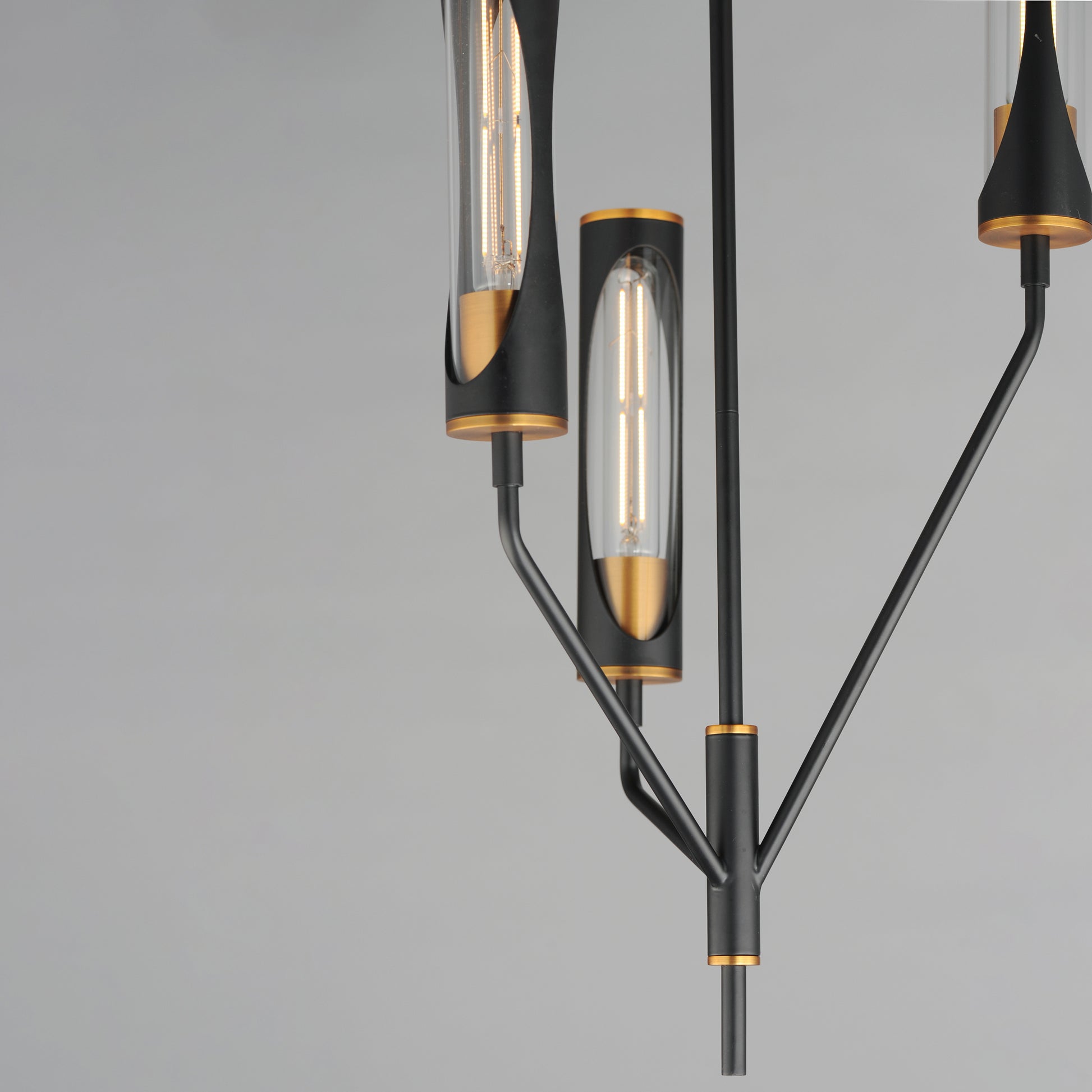 Regent 3-Light Pendant Black/Antique Brass by Maxim Lighting