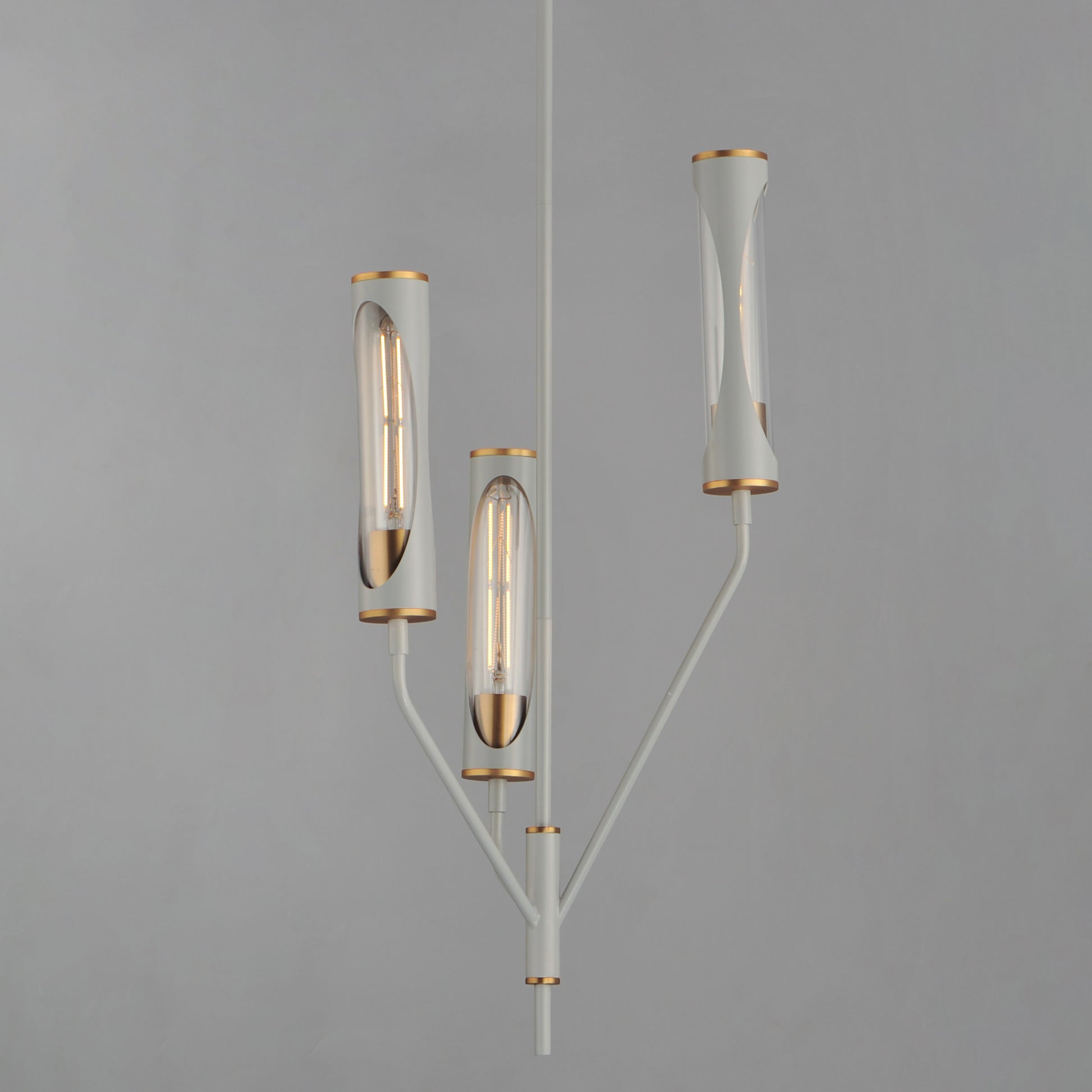 Regent 3-Light Pendant Light French Gray/Natural Aged Brass by Maxim Lighting