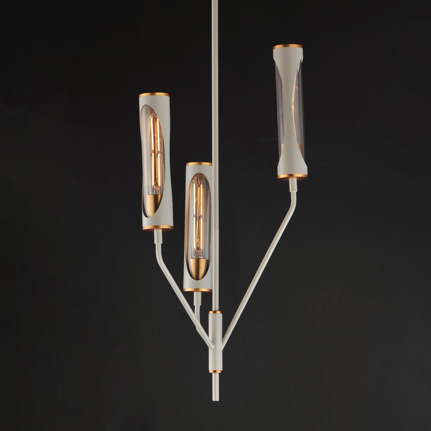 Regent 3-Light Pendant Light French Gray/Natural Aged Brass by Maxim Lighting