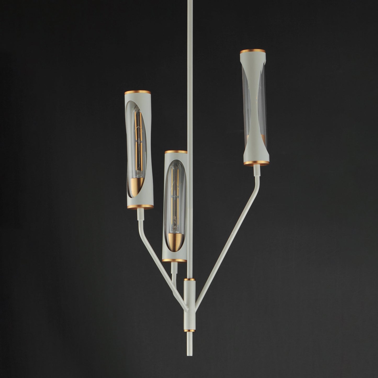 Regent 3-Light Pendant Light French Gray/Natural Aged Brass by Maxim Lighting