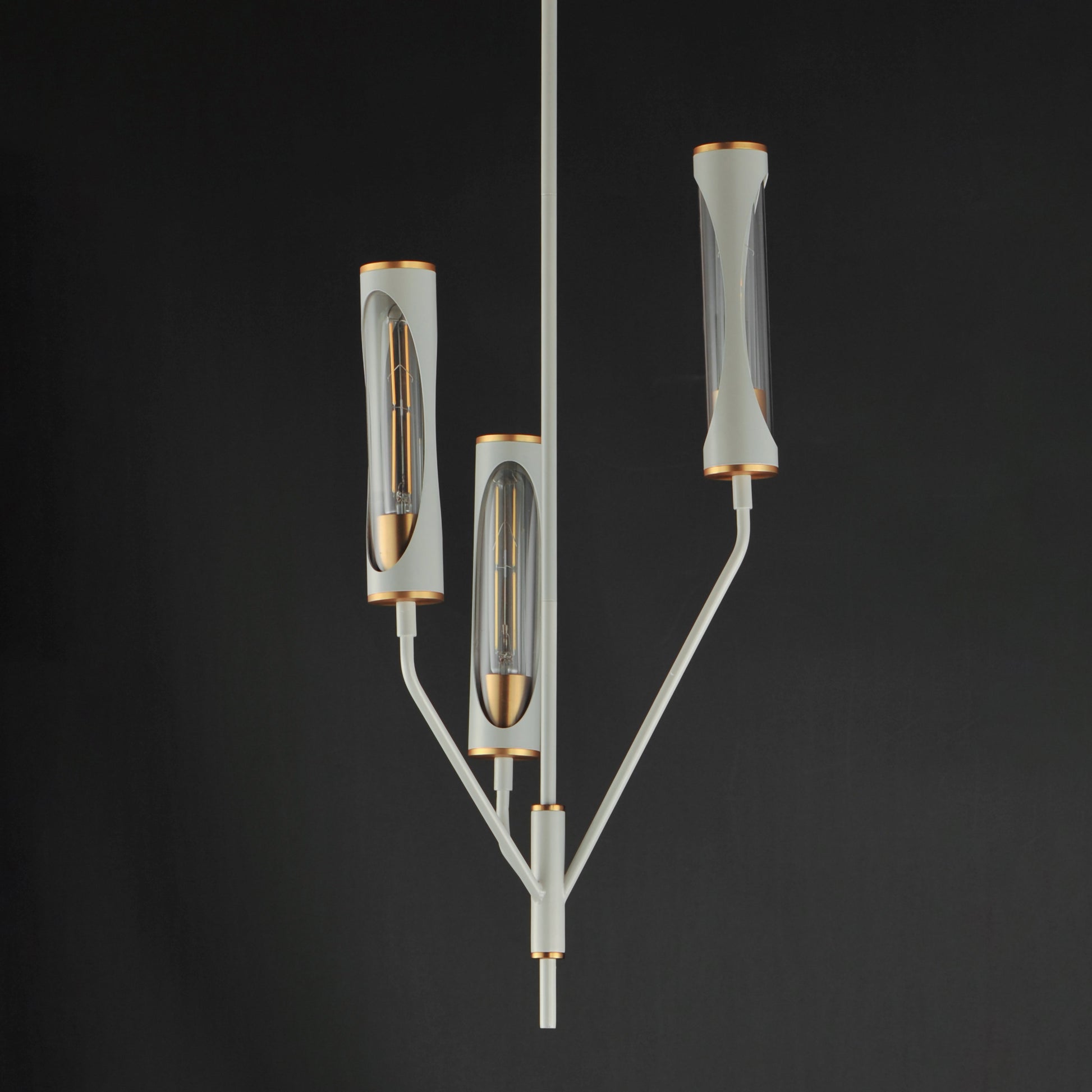 Regent 3-Light Pendant Light French Gray/Natural Aged Brass by Maxim Lighting