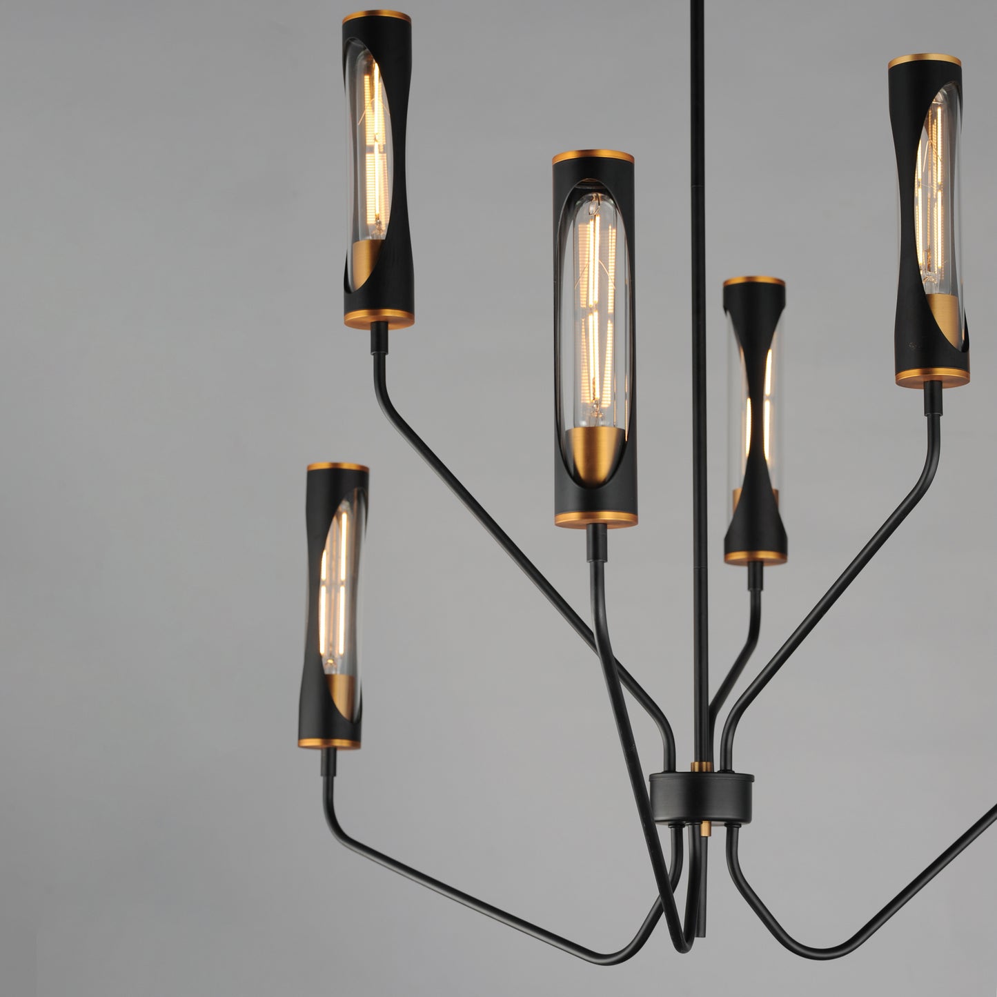 Regent 6-Light Pendant Black/Antique Brass by Maxim Lighting