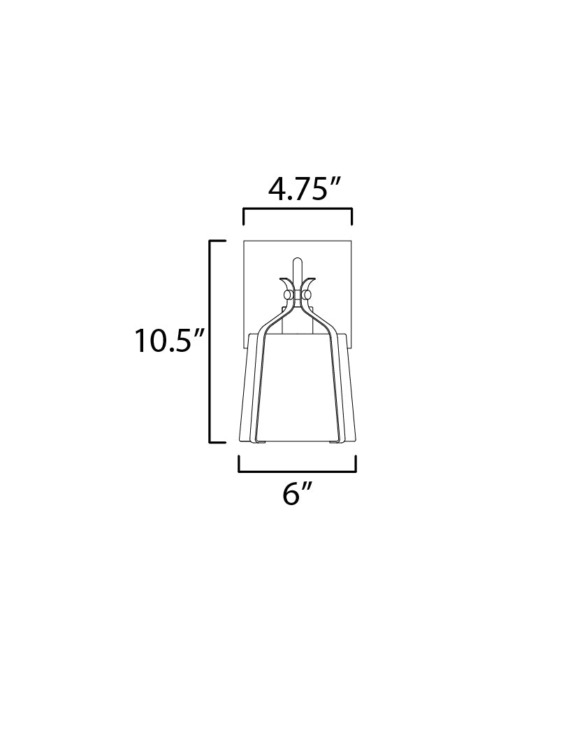 Bandera Wall Sconce Natural Aged Brass by Maxim Lighting