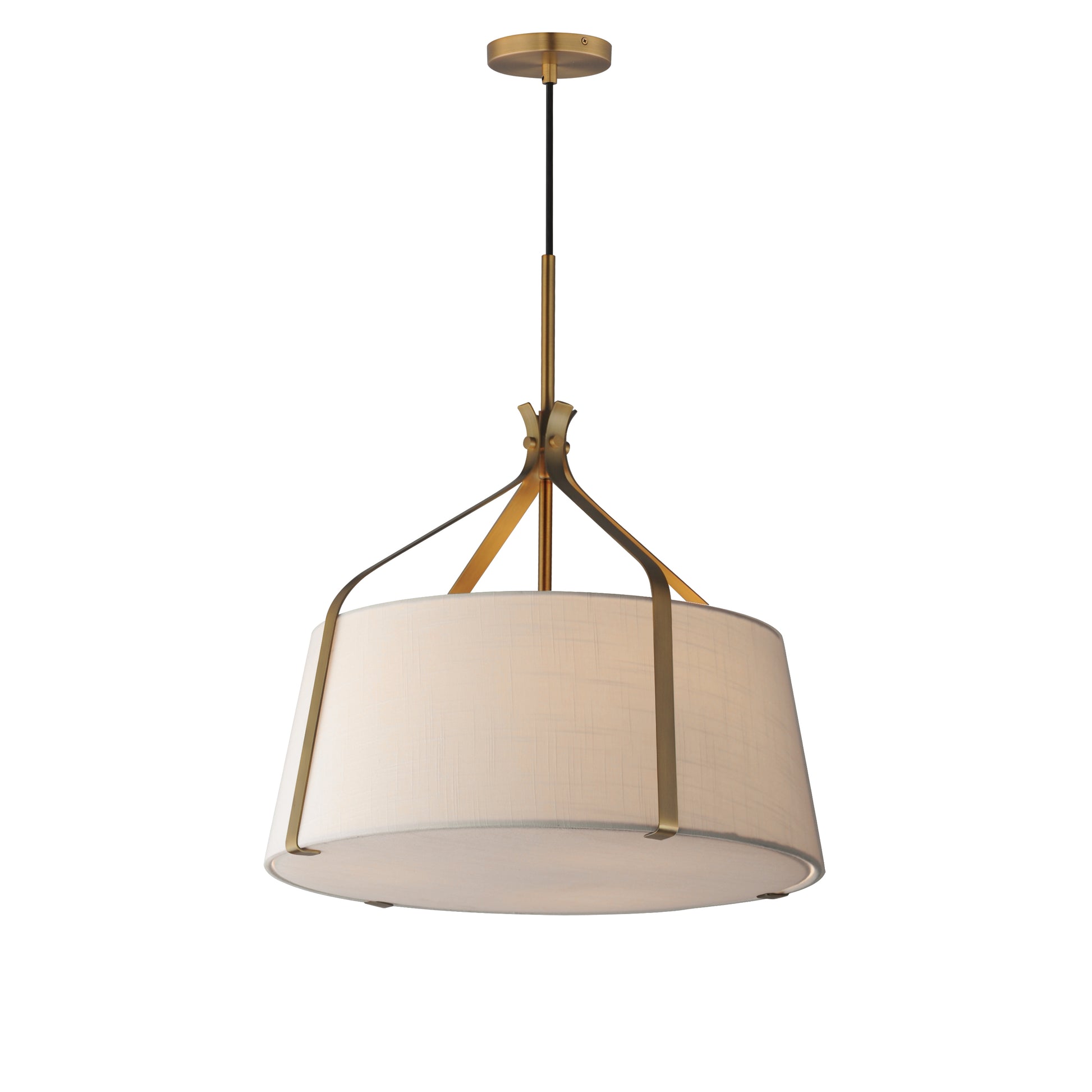 Bandera 20" 3-Light Pendant Natural Aged Brass by Maxim Lighting