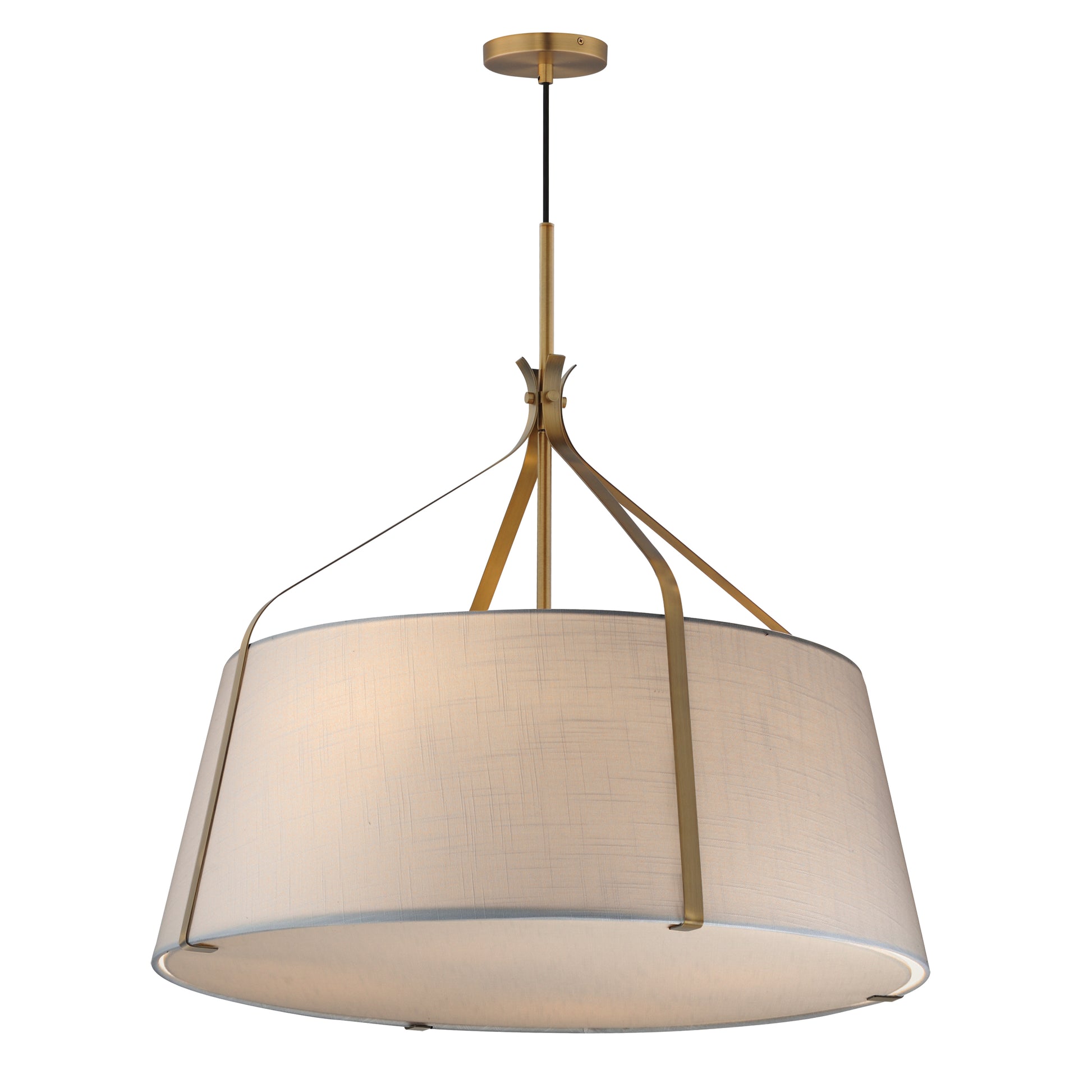 Bandera 30" 4-Light Pendant Natural Aged Brass by Maxim Lighting