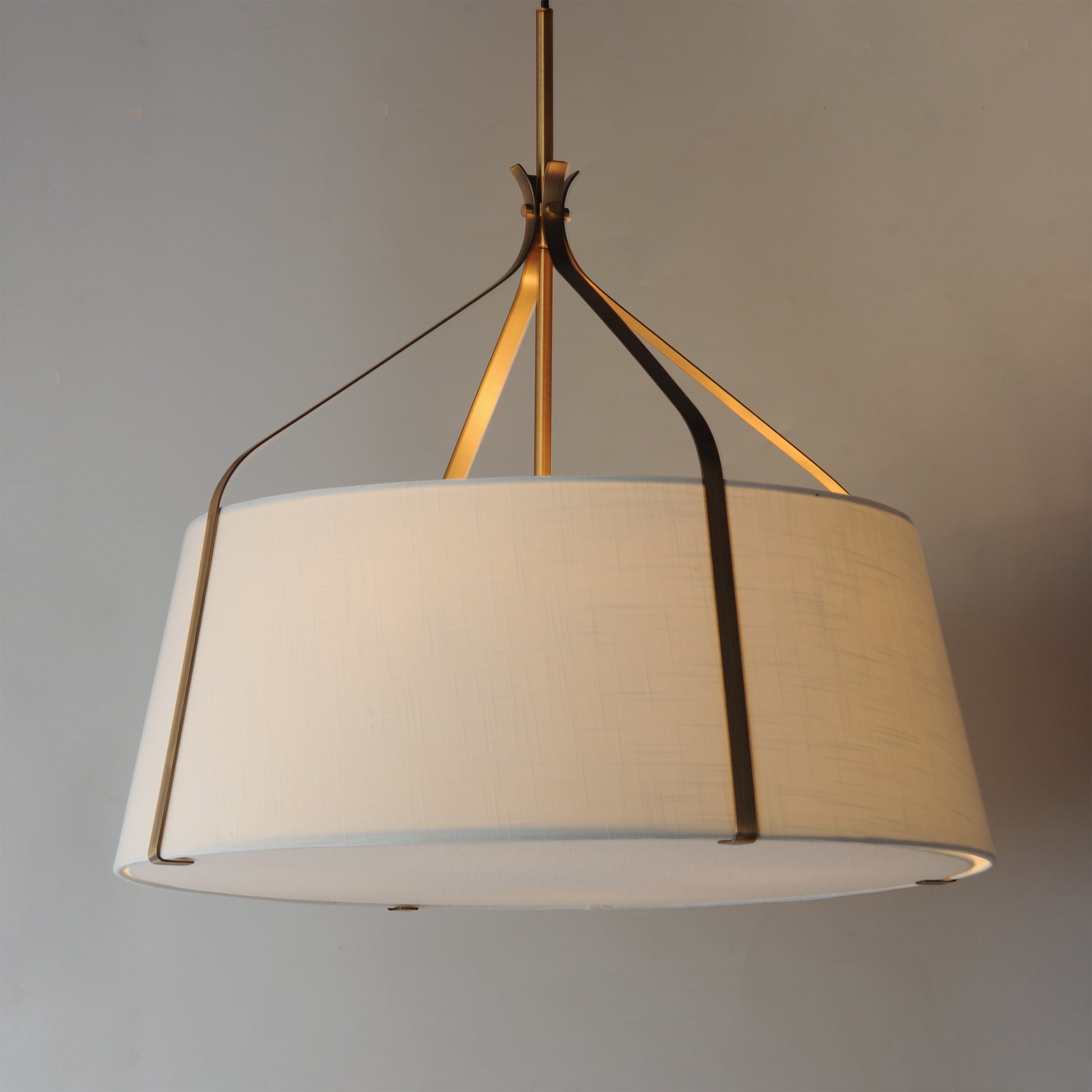 Bandera 30" 4-Light Pendant Natural Aged Brass by Maxim Lighting