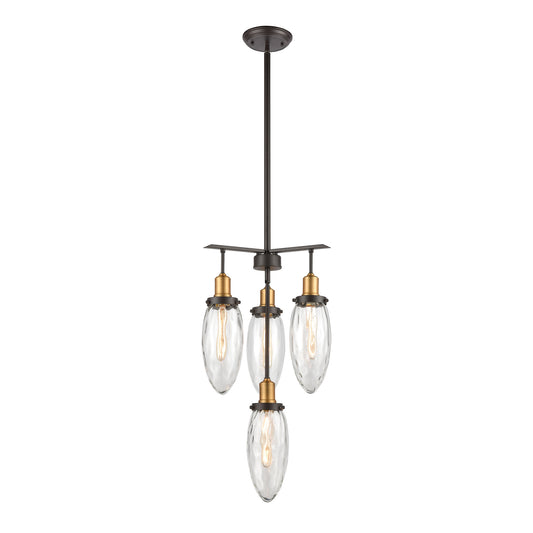 Shinzu 16" 4-Light Chandelier Oil Rubbed Bronze by Elk