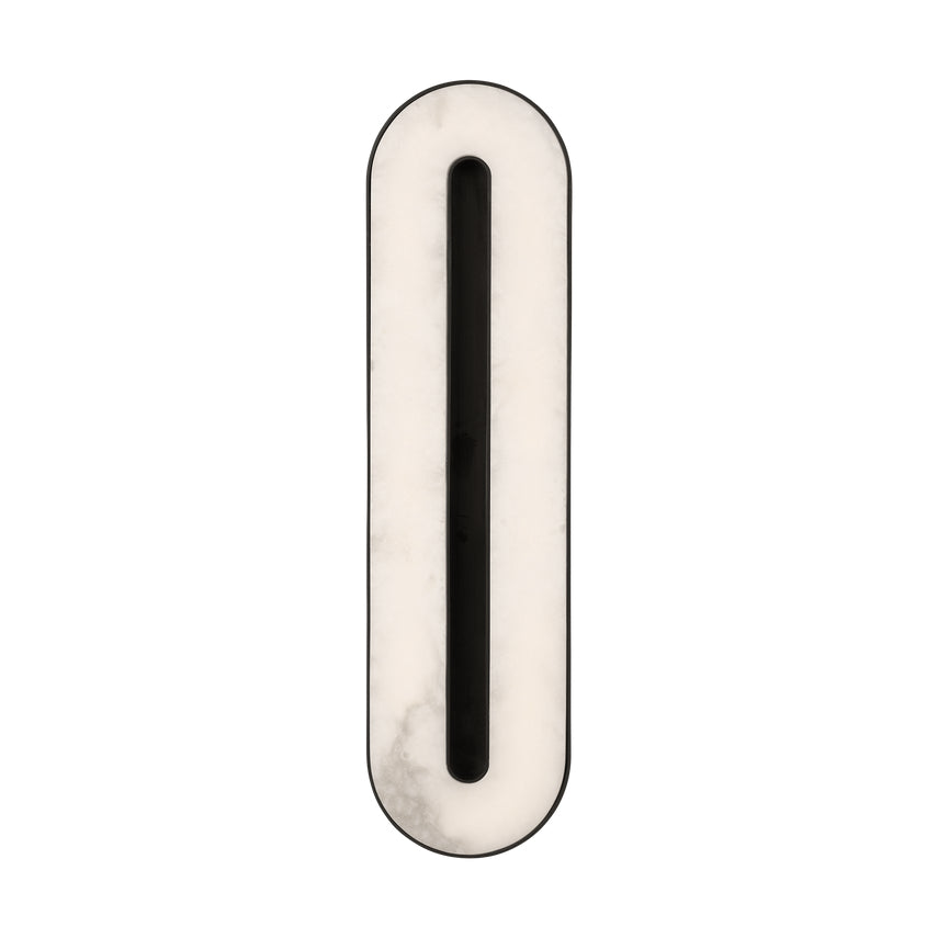 Wyllis 18-inch Alabaster Brass Integrated LED Sconce by Visual & Comfort & Co