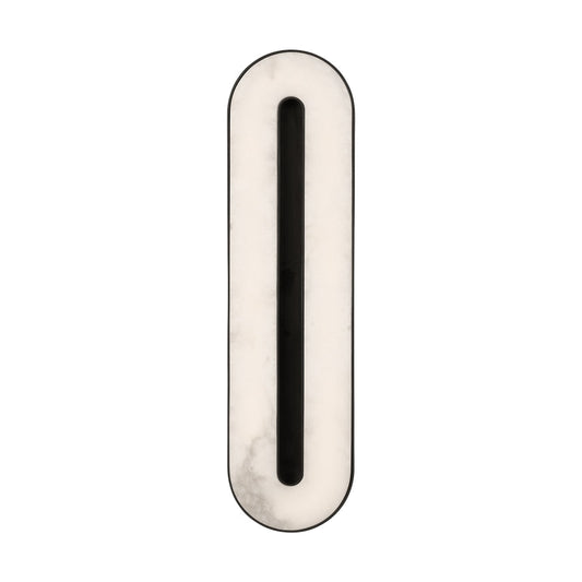 Wyllis 18-inch Alabaster Brass Integrated LED Sconce by Visual & Comfort & Co
