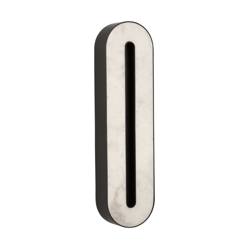 Visual Comfort Modern Wyllis 18 Inch Alabaster Brass Integrated Led Sconce Polished Nickel