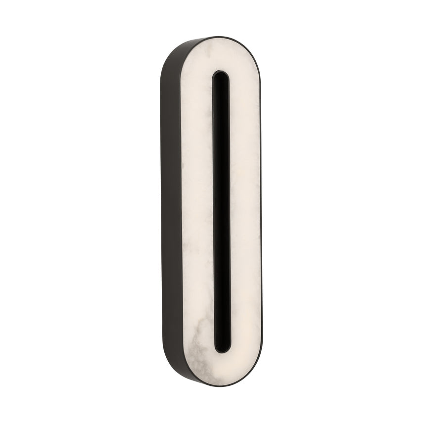 Wyllis 18-inch Alabaster Brass Integrated LED Sconce by Visual & Comfort & Co