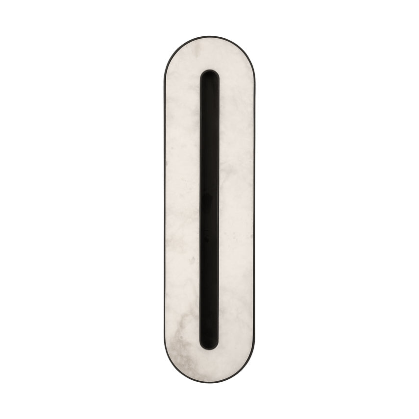 Wyllis 18-inch Alabaster Brass Integrated LED Sconce by Visual & Comfort & Co